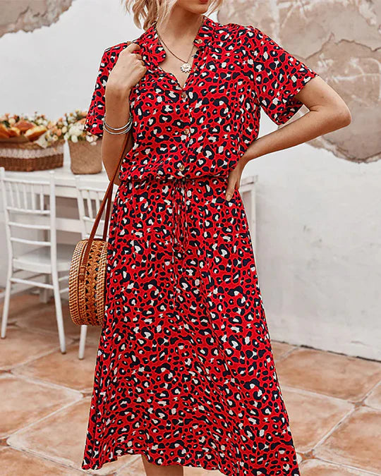 Clara – midi polka dot dress