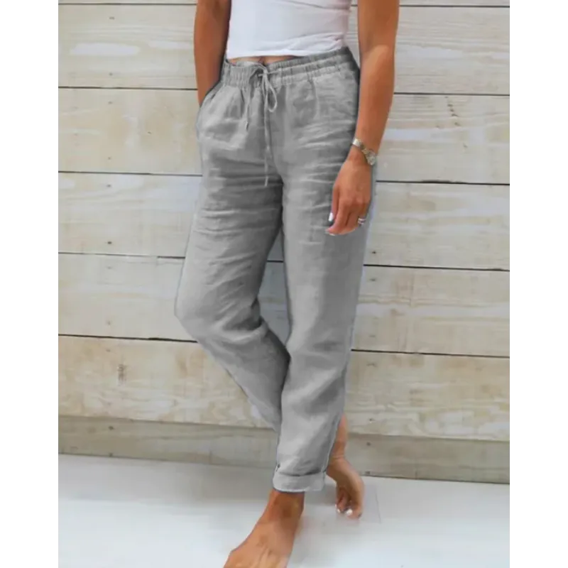 Stacy – stylish linen trousers for women