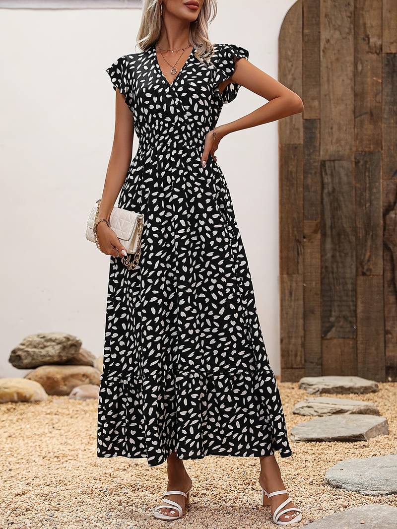 Samantha - allover print a-line dress