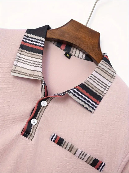 Daniel - breathable regular striped collar shirt for men