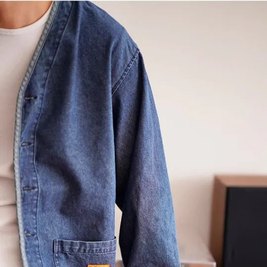 The classic choreo jacket in indigo denim