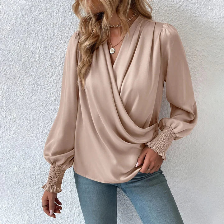 Talia - elegant crossover blouse pullover