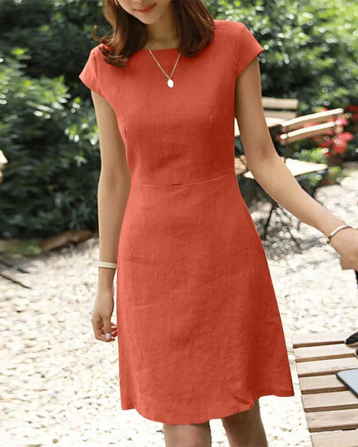 Elegant summer dress with delicate sleeves