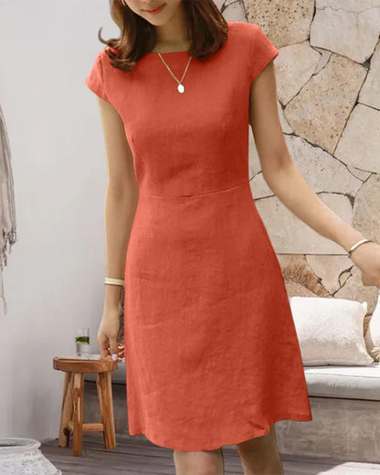 Elegant summer dress with delicate sleeves