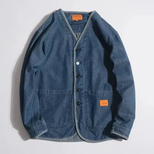 The classic choreo jacket in indigo denim