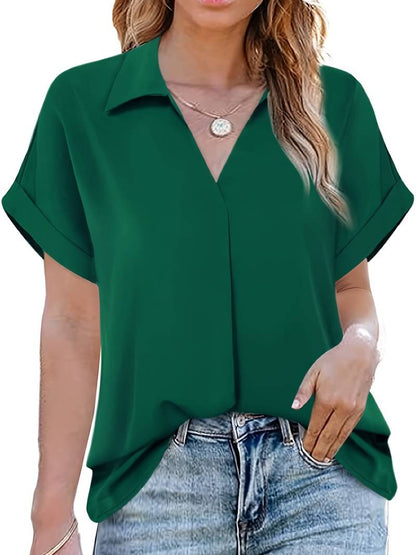 Claire - casual turn down collar summer shirt