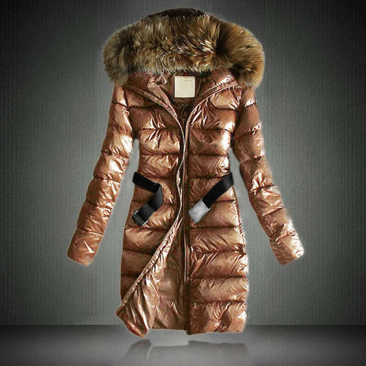 Autumn And Winter Fur Collar, Warm Women'S Down