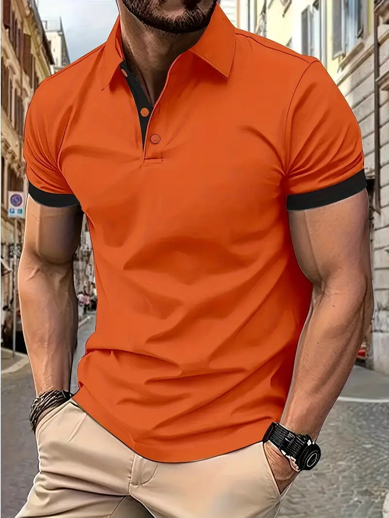 William – casual color block shirt for men