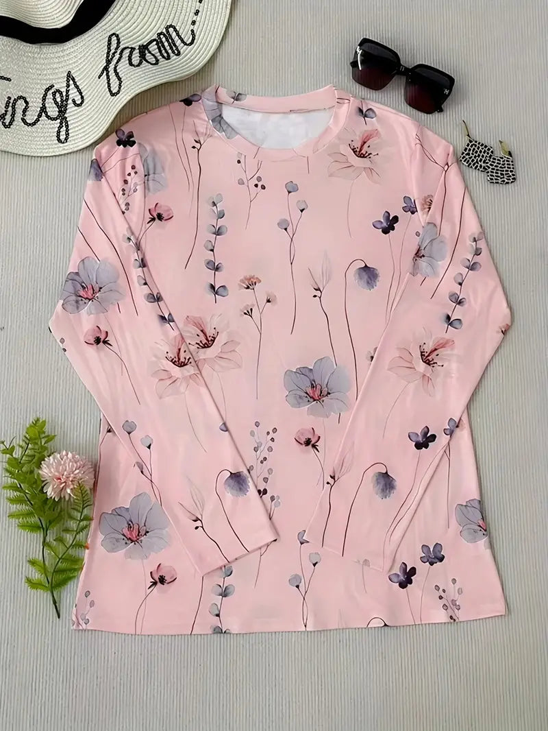 Hester - long sleeve t-shirt with floral print