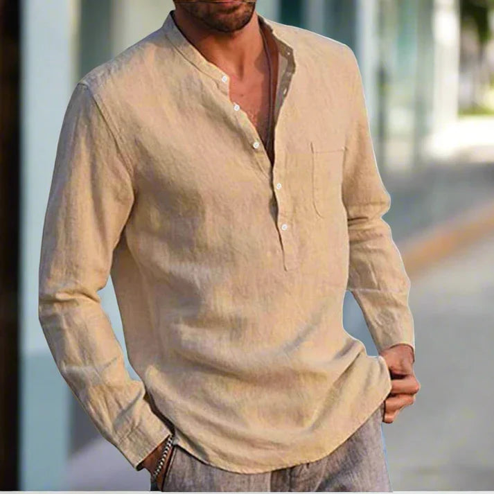 Otto – beautiful linen shirt with breast pocket