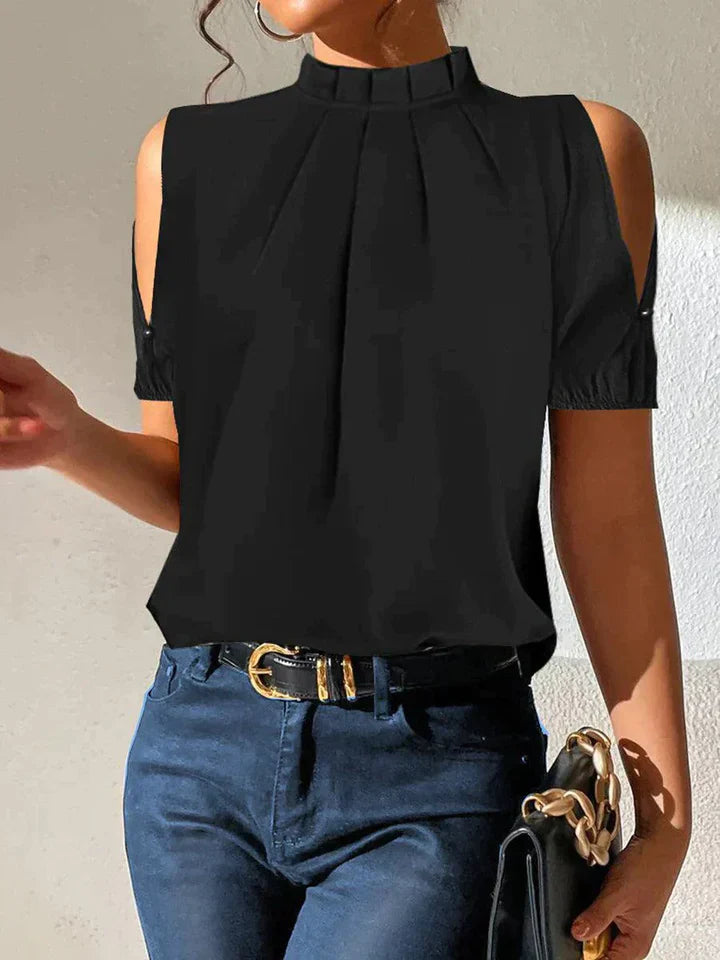 Chic and comfortable - elegant off-the-shoulder women's top