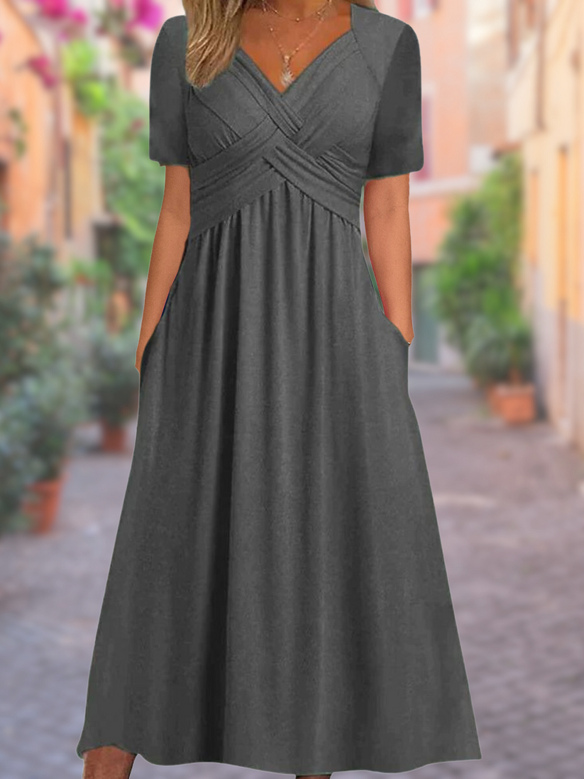 Stella - summer dress with v-neck