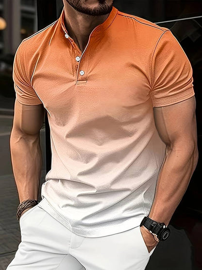 Nathan – elegant summer ombre shirt for men