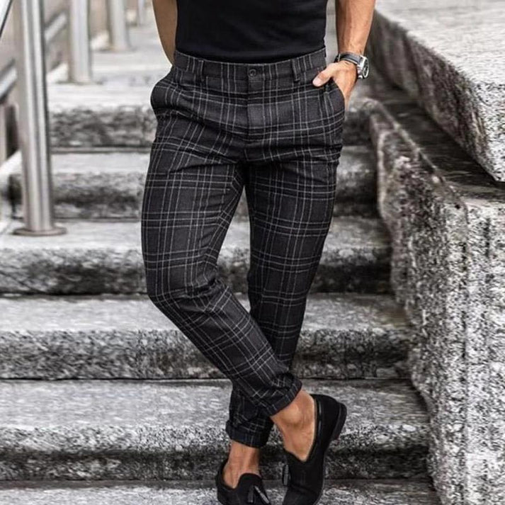 Lucas – fashionable checked trousers for men