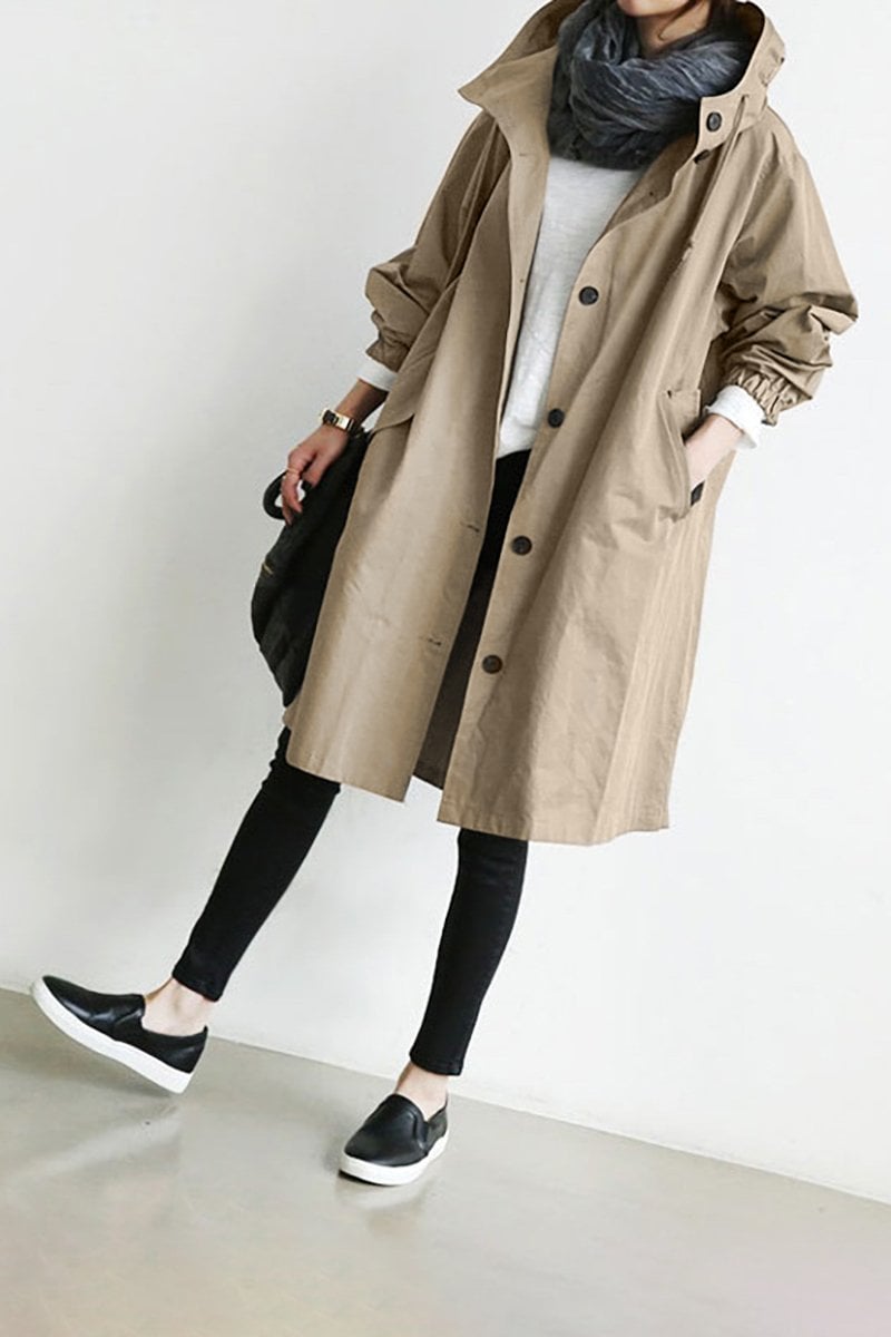 Bellerue - waterproof trench coat with hood