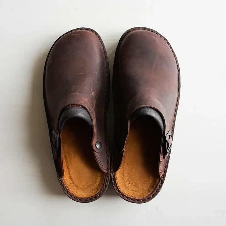 Gentlestride men's luxury leather slippers