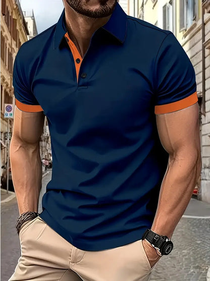 William – casual color block shirt for men