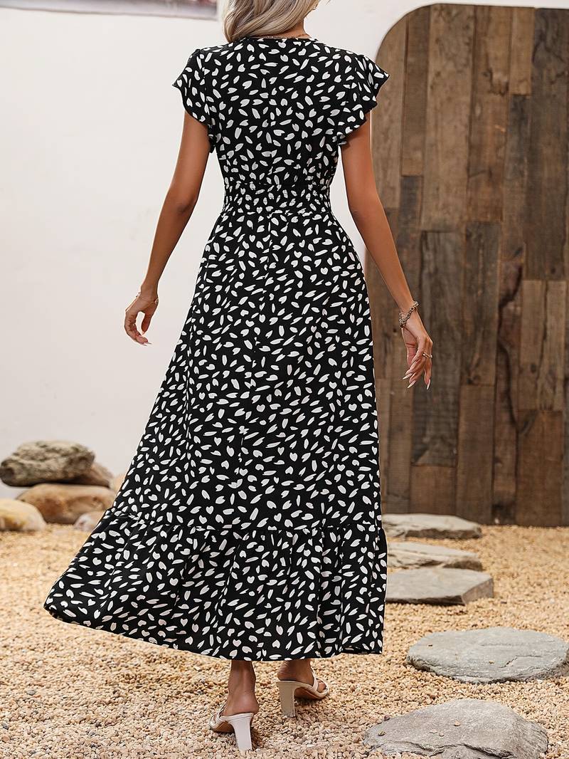 Samantha - allover print a-line dress