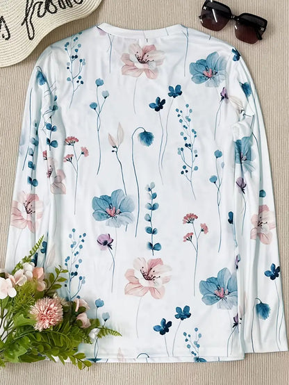 Hester - long sleeve t-shirt with floral print