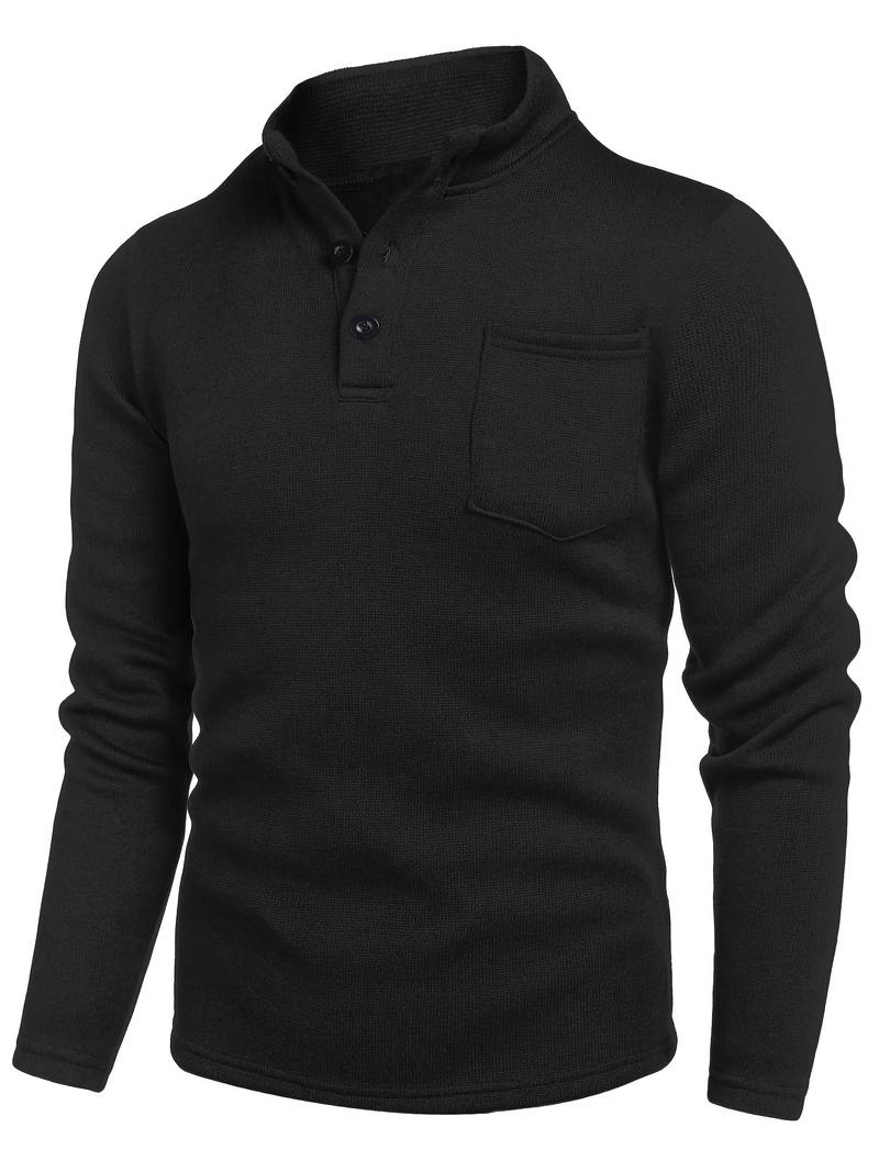 Alexander – casual long-sleeved t-shirt with chest pocket