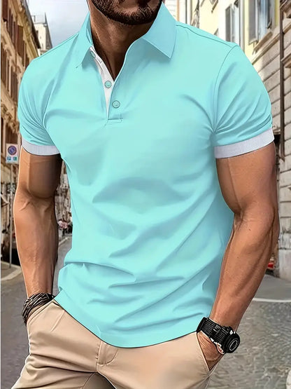 William – casual color block shirt for men