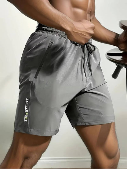 Andrew – sports shorts with drawstring and zip pockets