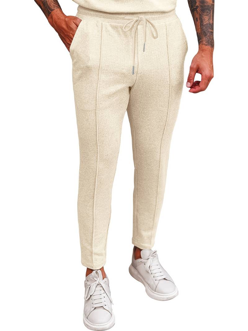 James men's waffle drawstring joggers