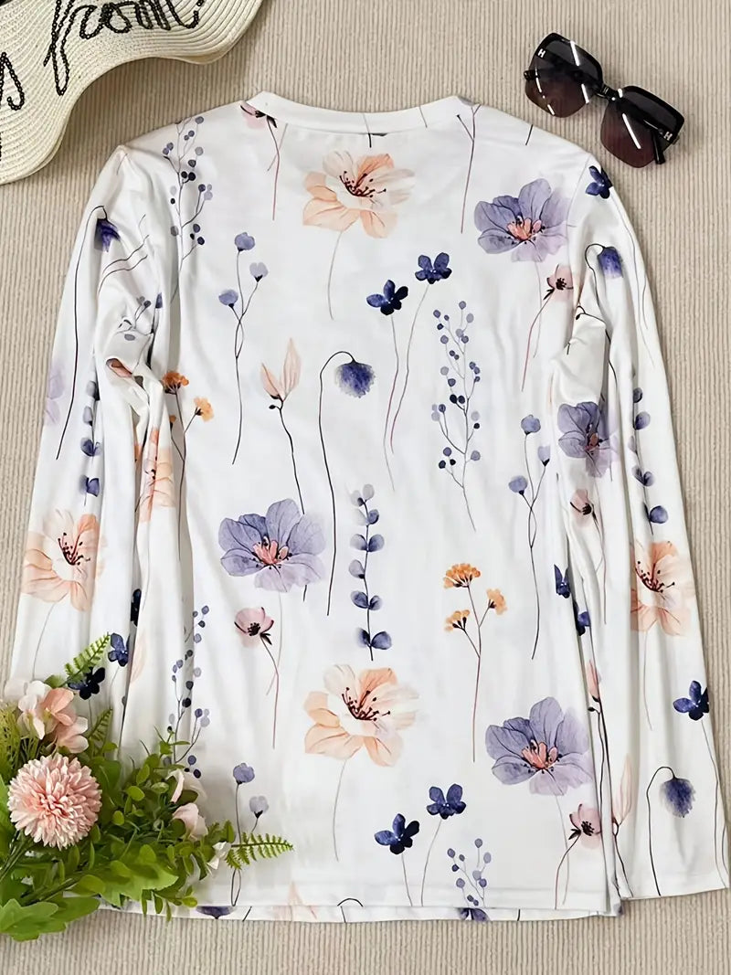 Hester - long sleeve t-shirt with floral print