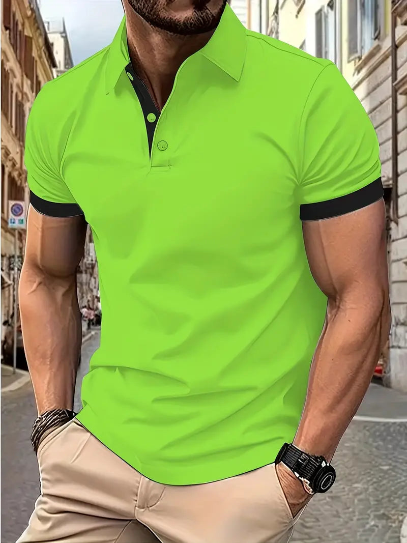 William – casual color block shirt for men