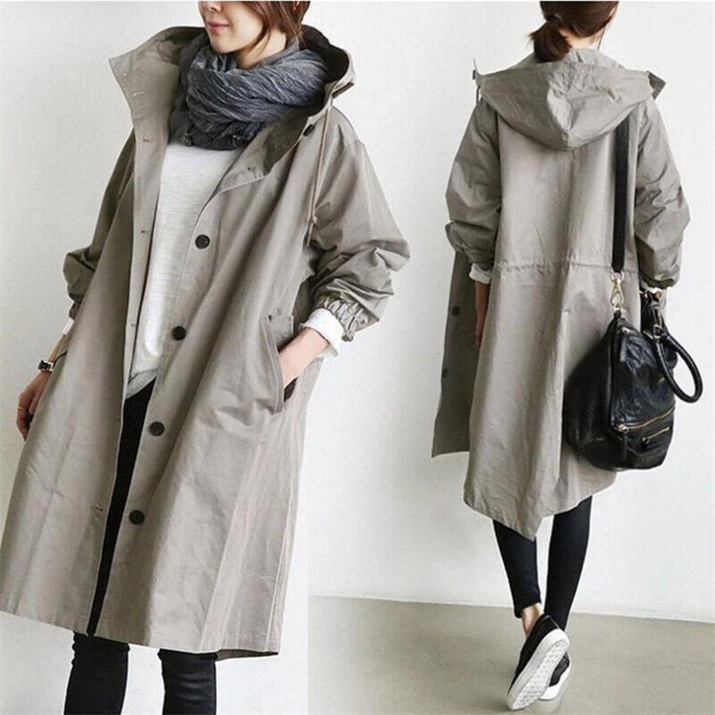 Bellerue - waterproof trench coat with hood