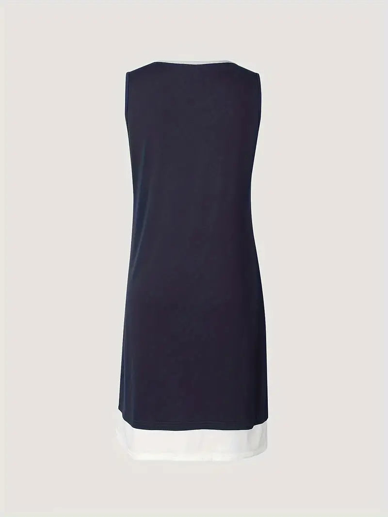 Sophia – casual sleeveless dress with a round neckline