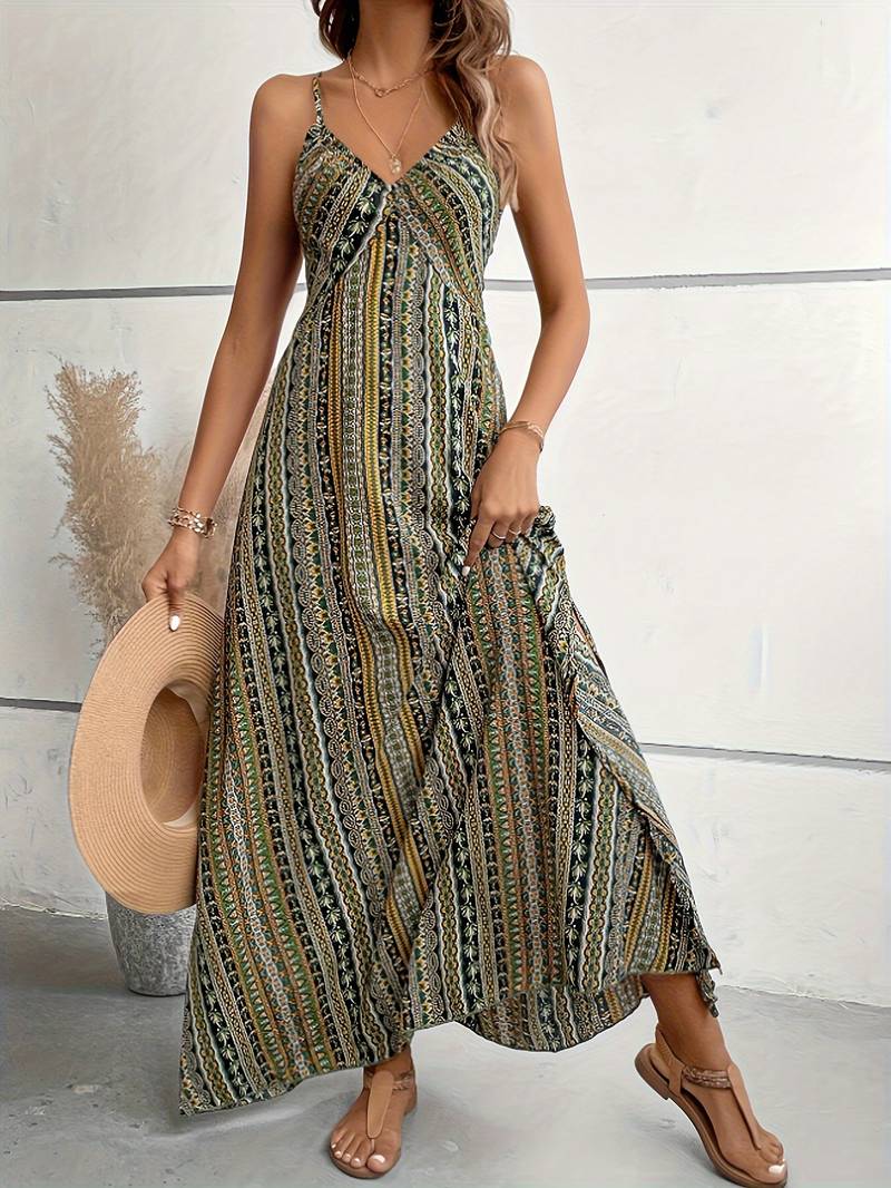 Aurora - tribal style print cami dress