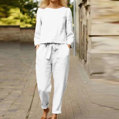 Bjarka – linen trousers with linen shirt