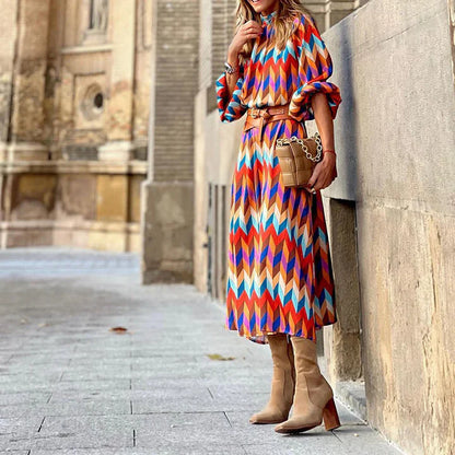 Emma - midi dress with colored print