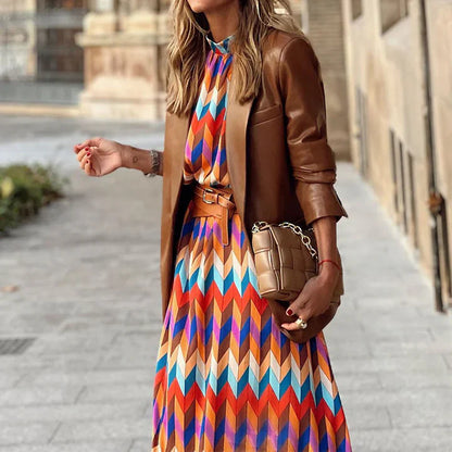 Emma - midi dress with colored print