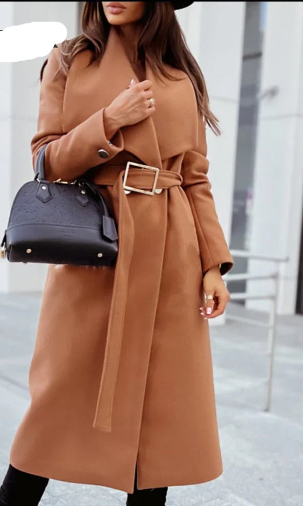 Angel - elegant wool coat with belt