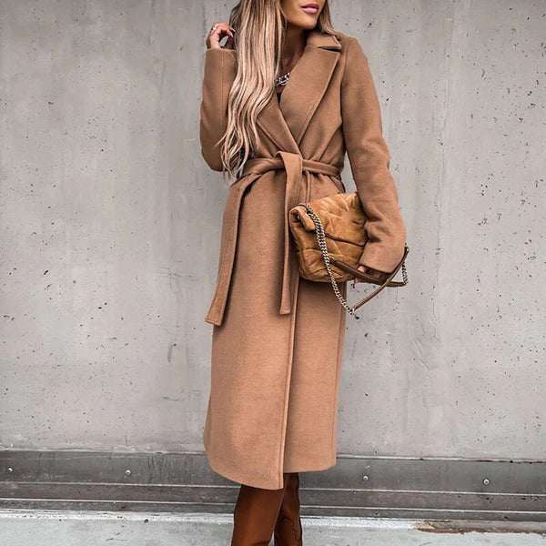 Angel - elegant wool coat with belt