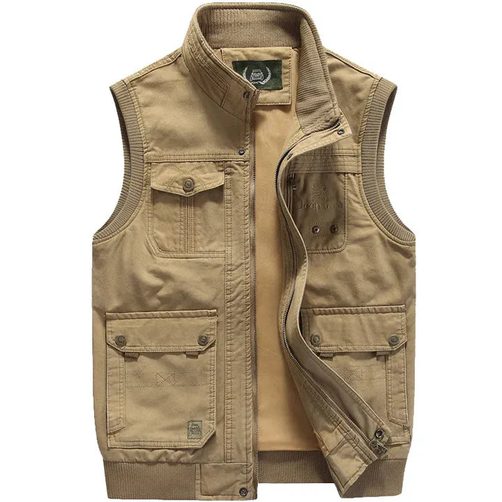 Men's vintage multi-pocket utility vest – Original Fashion