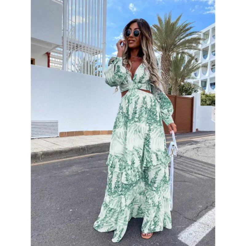 Summer - maxi dress whith neckline | cathriona