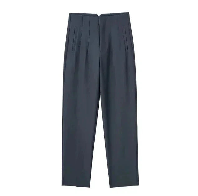 High waist casual formal trousers