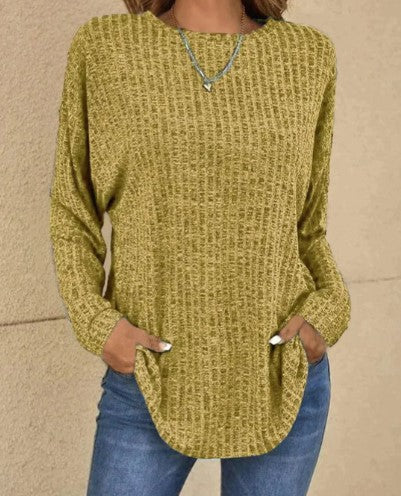 Ava – long sleeve wool sweater for spring