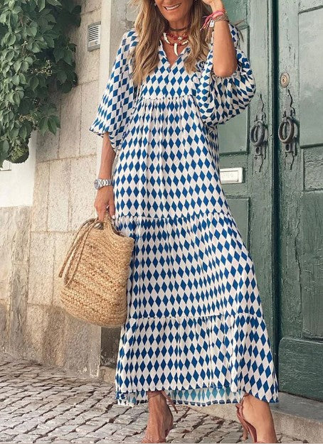 Isabella – maxi dress with vintage print