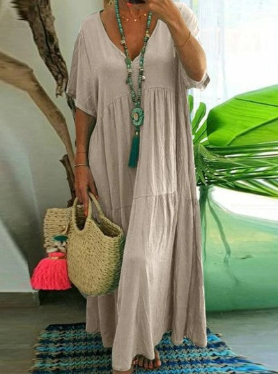 Dress in cotton and linen - Anne