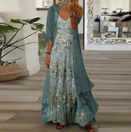 Abigail - blue maxi dress