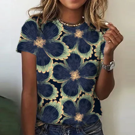 Audrey – sea of flowers shirt