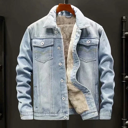 Cordell - denim jacket with thick wool lining