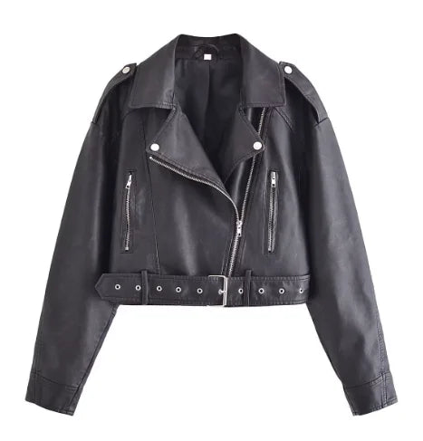 Serene - retro leather jacket for women