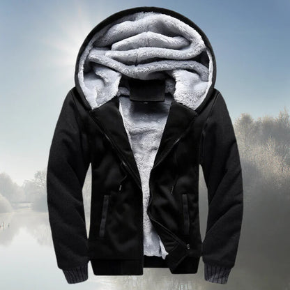 Quinn - fleece jacket with hood and zip