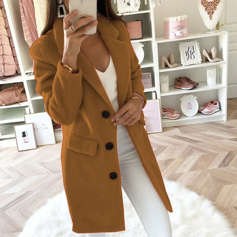 Aurora | elegant long blazer coat