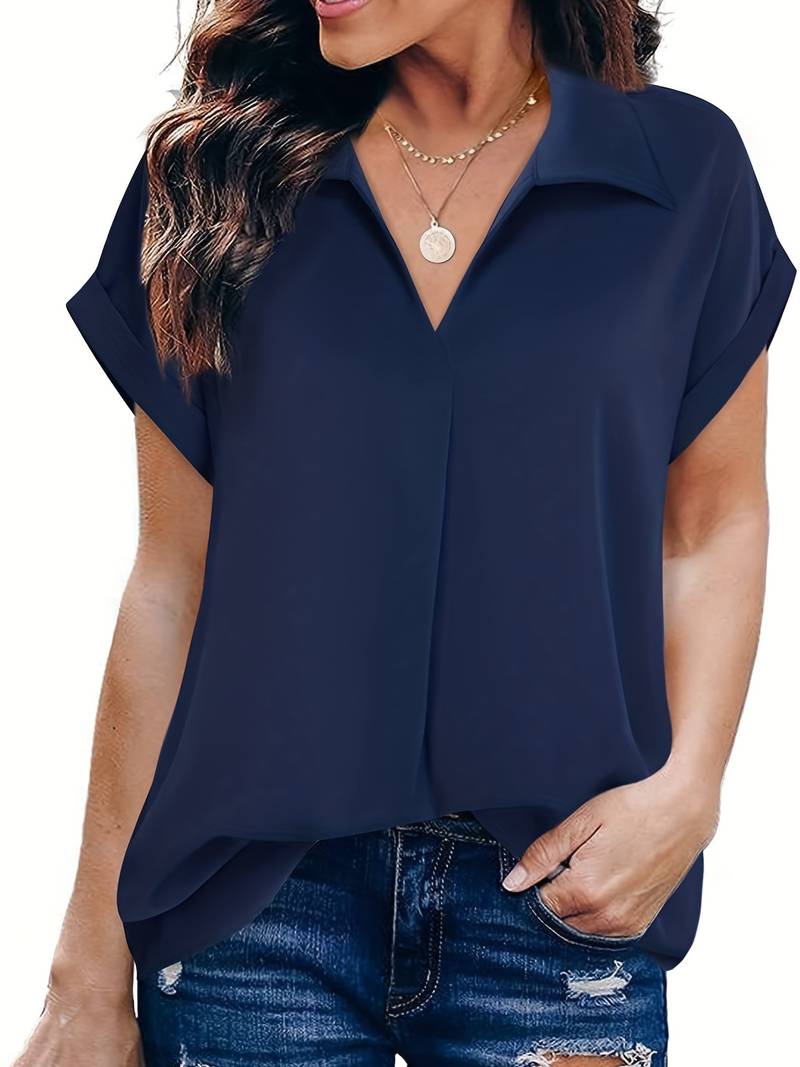 Claire - casual turn down collar summer shirt